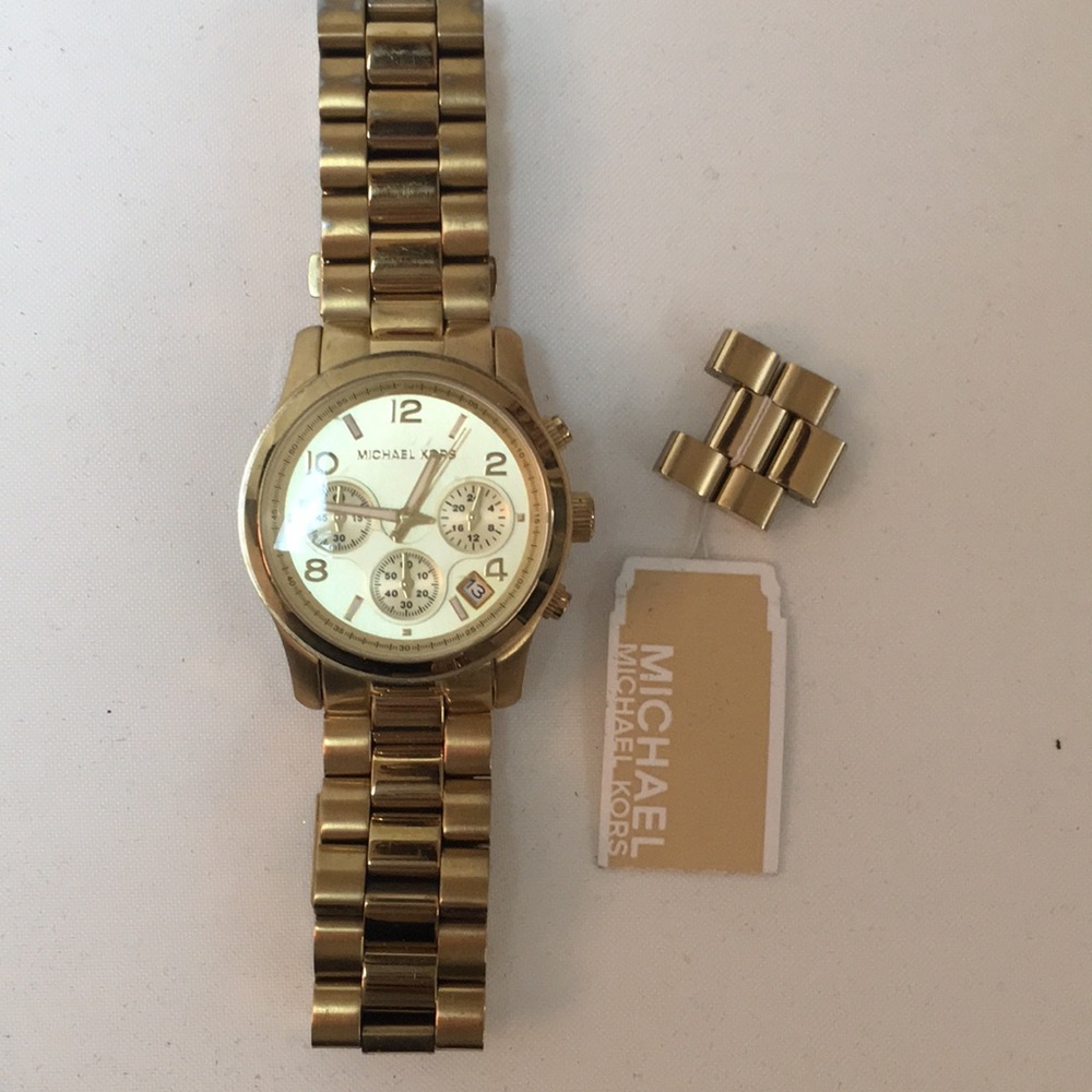 Michael Kors Gold Watch w/extra link